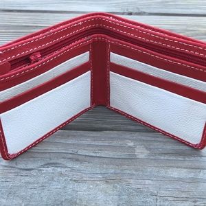 Father Day Wallet Men Red Card Holder purse bifold